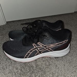 ASICS Women's Black and Pink Running Shoes